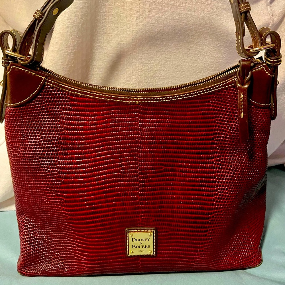 Dooney and Bourke Wine Lizard Bag in perfect condition